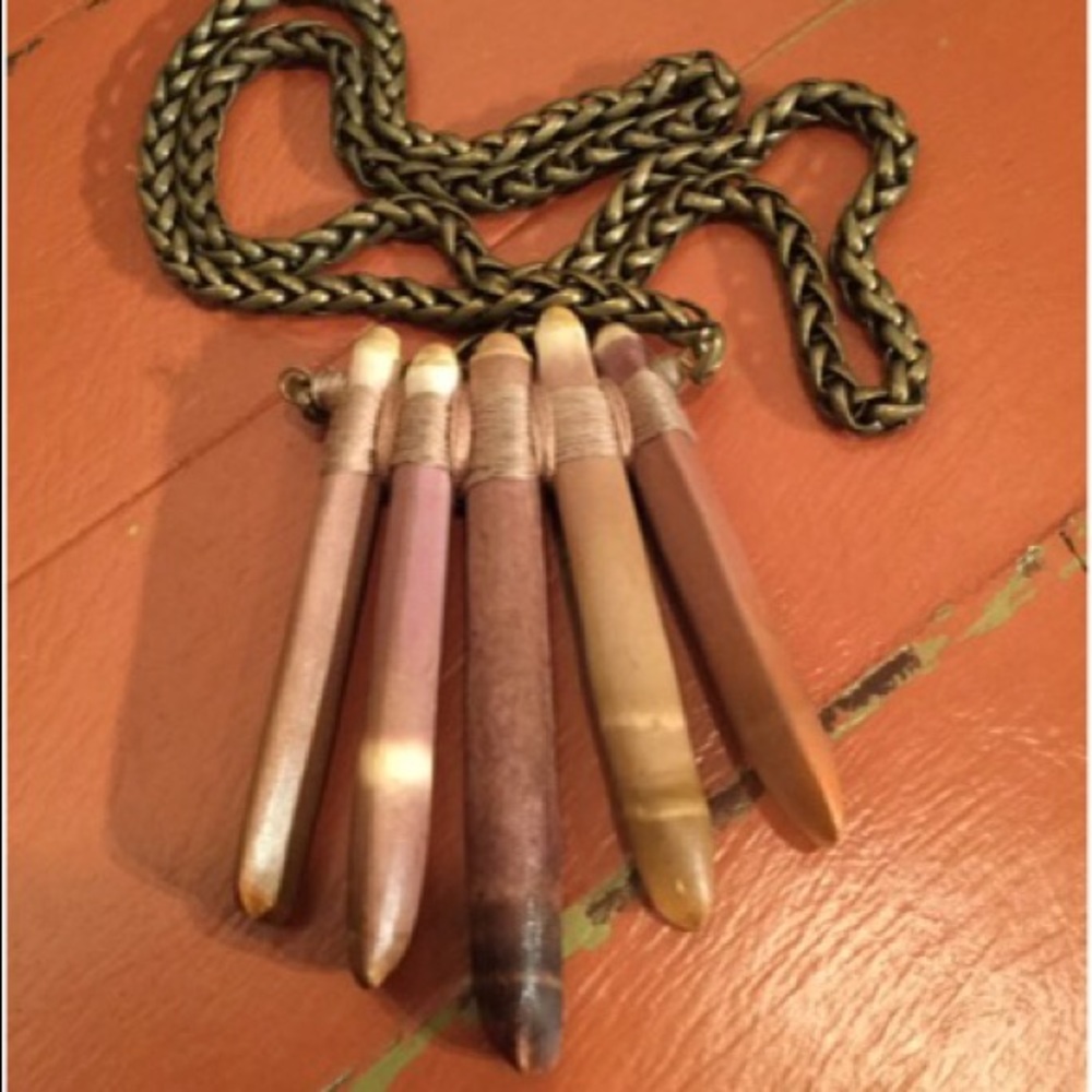 Handmade Sea Urchin Spine & Brass Necklace